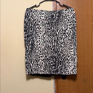 Talbots Black and White Mini Pencil Skirt Cocktail